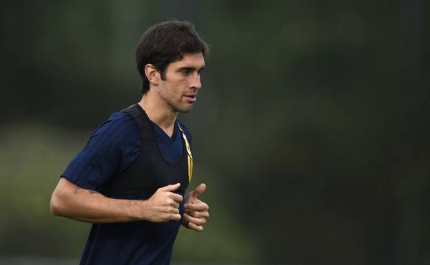 Juan Forlín, durante un entrenamiento.