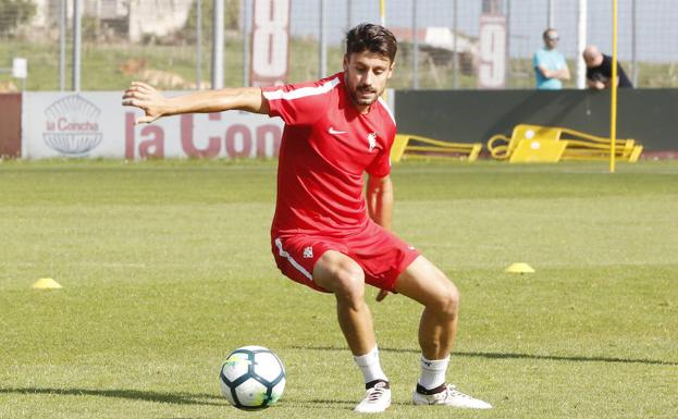 Canella, en un entrenamiento./Arnaldo García