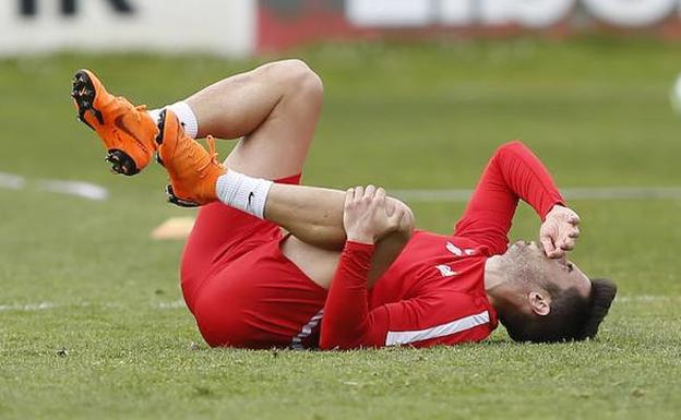 Jony y Santos se entrenan con evidentes gestos de dolor Jony y Santos se entrenan con evidentes gestos de dolor
