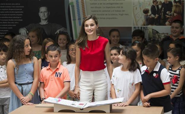 Doña Letizia, en su visita a Avilés el pasado junio.