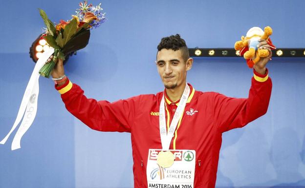 Ilias Fifa, el día que se proclamó campeón de Europa de 5.000 metros. /Afp