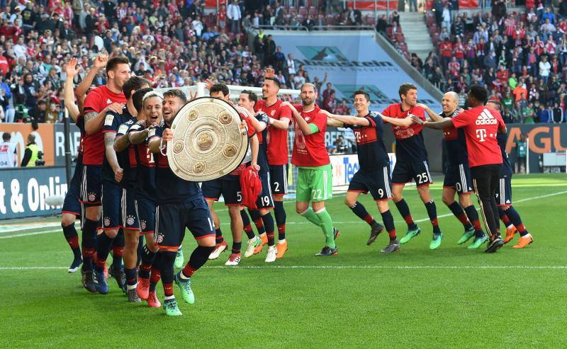 El Bayern, celebrando el título de Liga./Afp