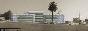 RECREACIÓN. El edificio de Ignacio Peón Trabanco transformará la imagen de la rotonda de La Palmera, ya que convivirá con otro edificio singular, el Centro del Acero. / LVA/
