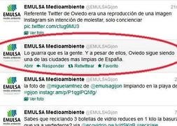 Emulsa habla en Twitter de «lo guarra que es la gente»