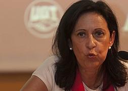 Margarita Robles, durante su intervención. :: MARIETA/