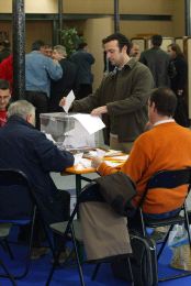 Las votaciones, anteayer. / M. R./