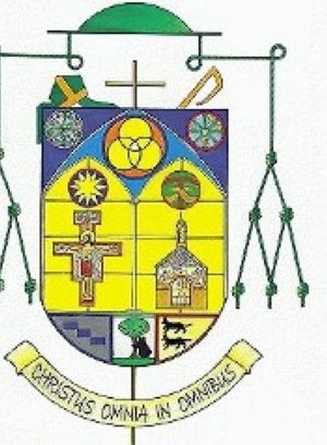 El escudo episcopal de Sanz./ E. C./