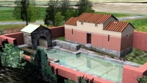 Foncalada. El autor señala en su web que, aunque se pensó hasta hace poco que era «una humilde fuente pública edificada en época de Alfonso III», los estudios han demostrado que se trataba de un complejo mayor con estanque «destinado al baño». :: E. C./