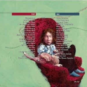 Ilustración de la exposición que presenta todos sus nombres propios, con los escritores y artistas que participan en ella./