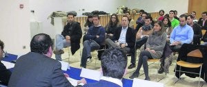 La junta directiva de NNGG celebrada ayer en Pola. ::
SEVILLA/