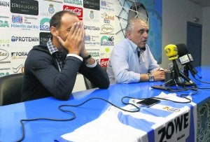 El día de su despedida como jugador del Real Avilés, el pasado 31 de agosto en el Suárez Puerta. ::
MARIETA/