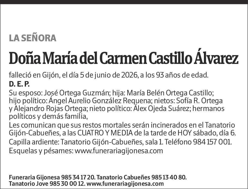Maria del Carmen Castillo Alvarez