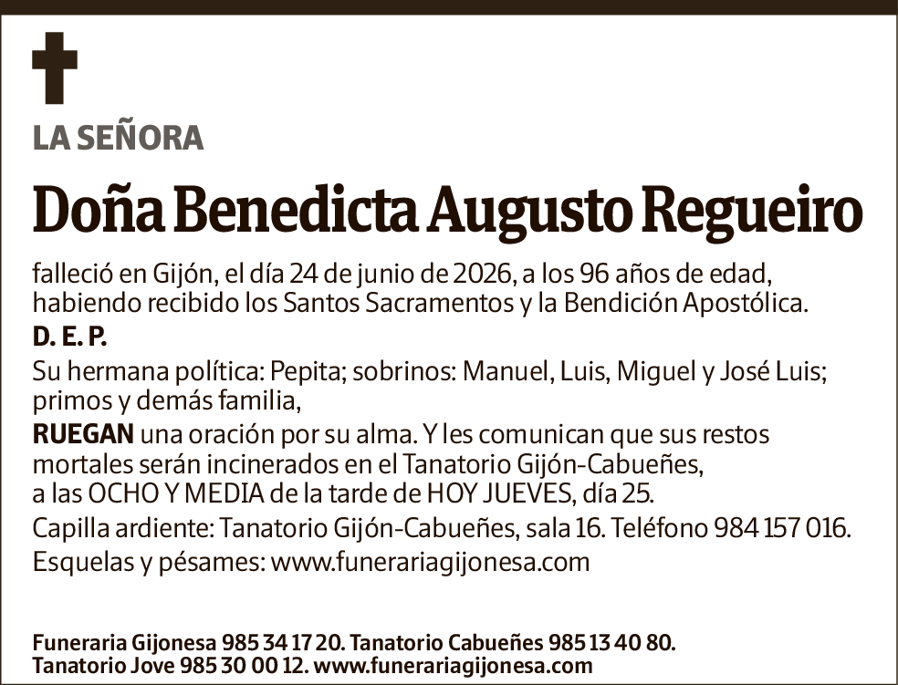 Benedicta Augusto Regueiro