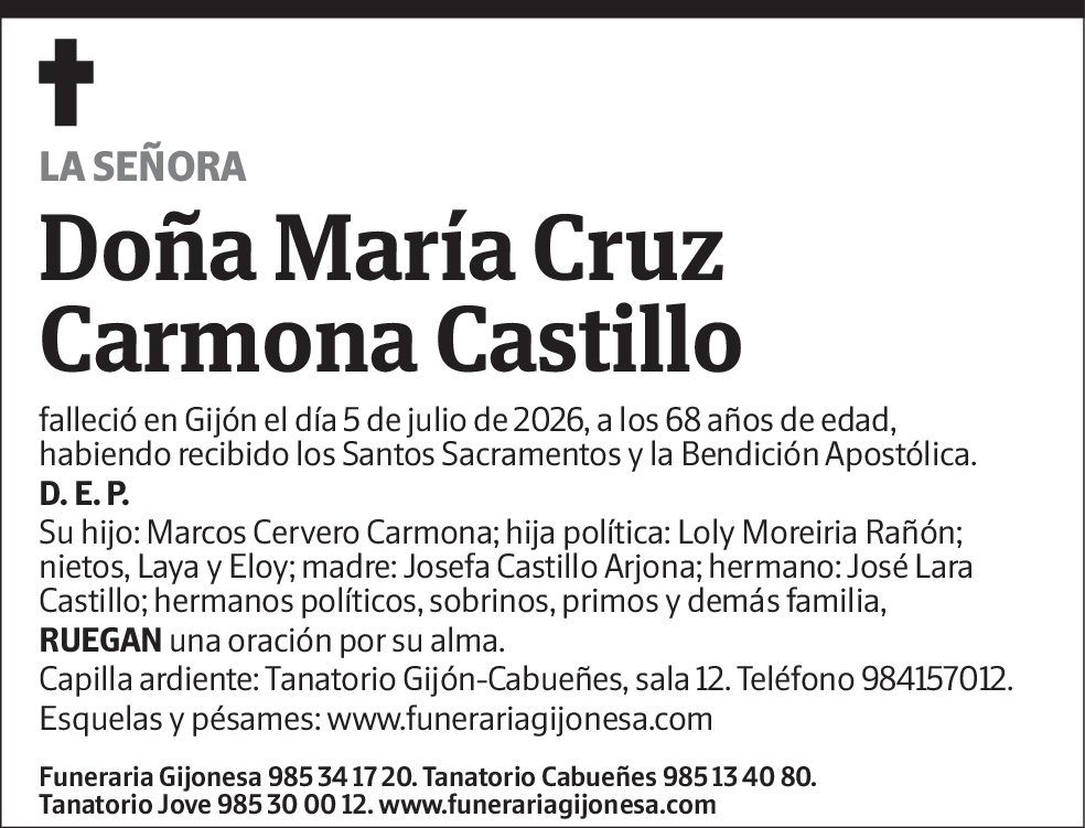 María Cruz Carmona Castillo