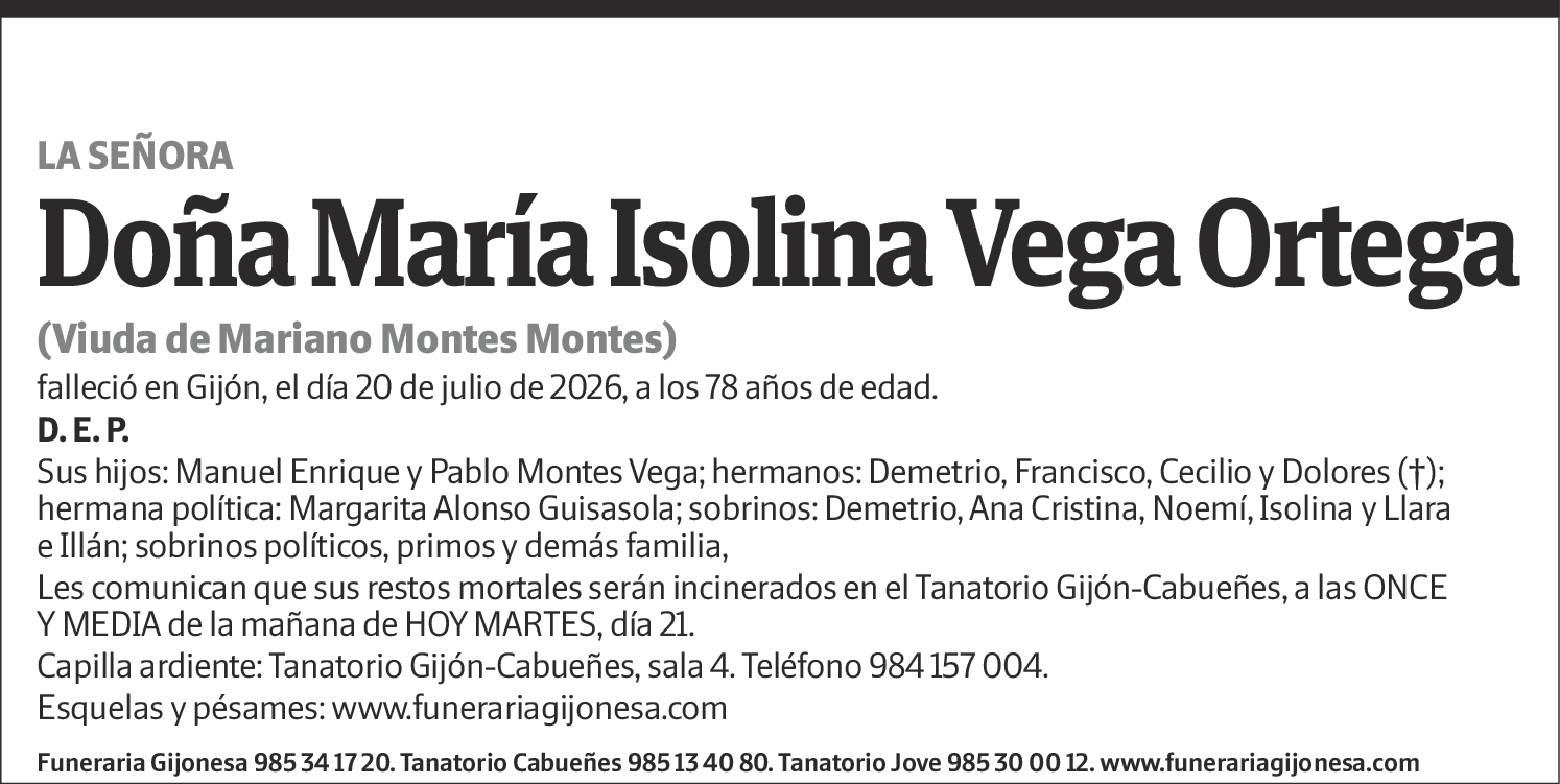 María Isolina Vega Ortega