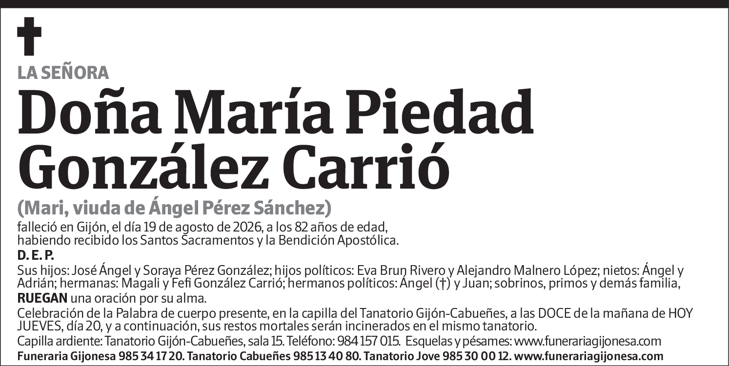 María Piedad Gonzalez Carrió