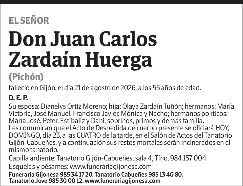 Juan Carlos Zardain Huerga