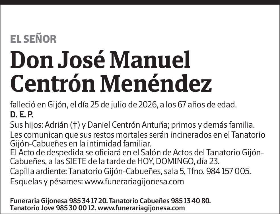 José Manuel Centron Menendez