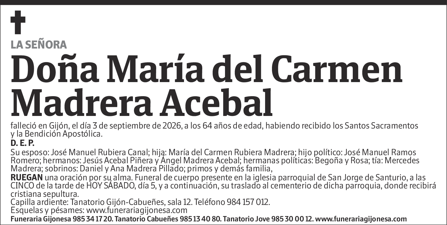 María del Carmen Madrera Acebal