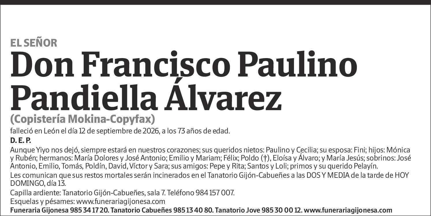 Francisco Paulino Pandiella Álvarez