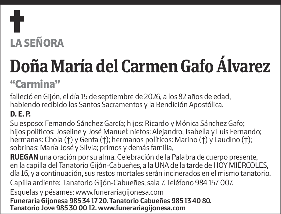 María del Carmen Gafo Álvarez
