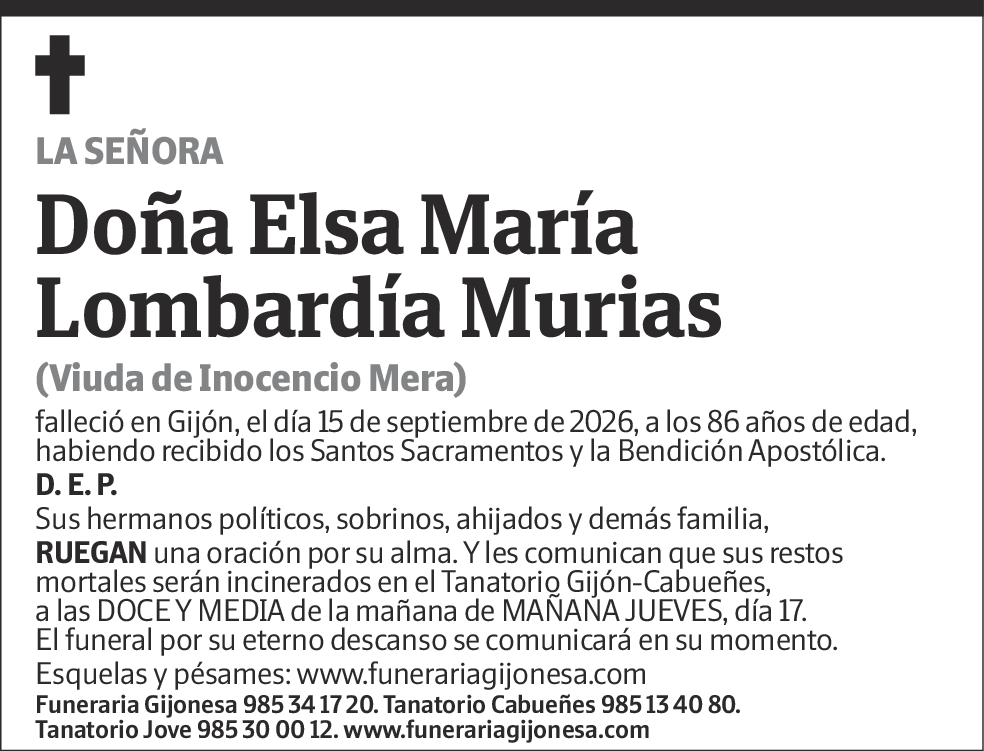 Elsa María Lombardía Murias
