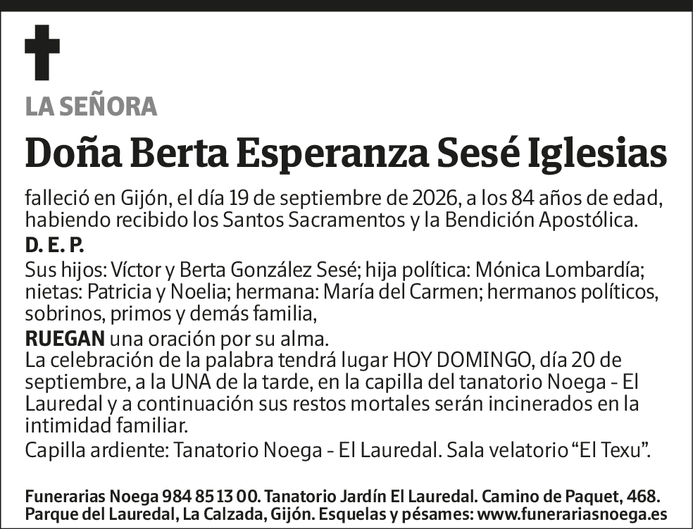 Berta Esperanza Sesé Iglesias