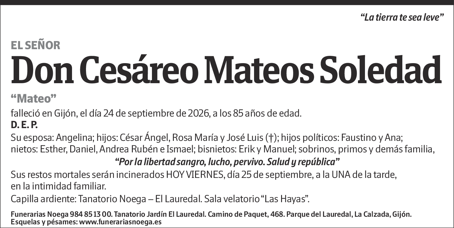 Cesáreo Mateos Soledad