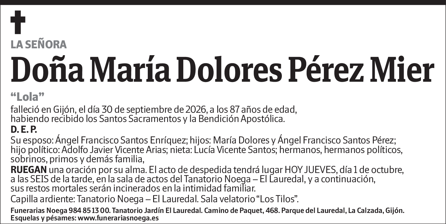 María Dolores Pérez Mier