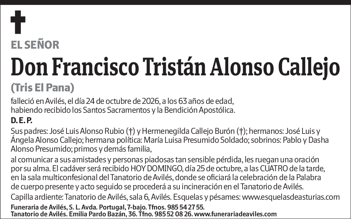Francisco Tristán Alonso Callejo