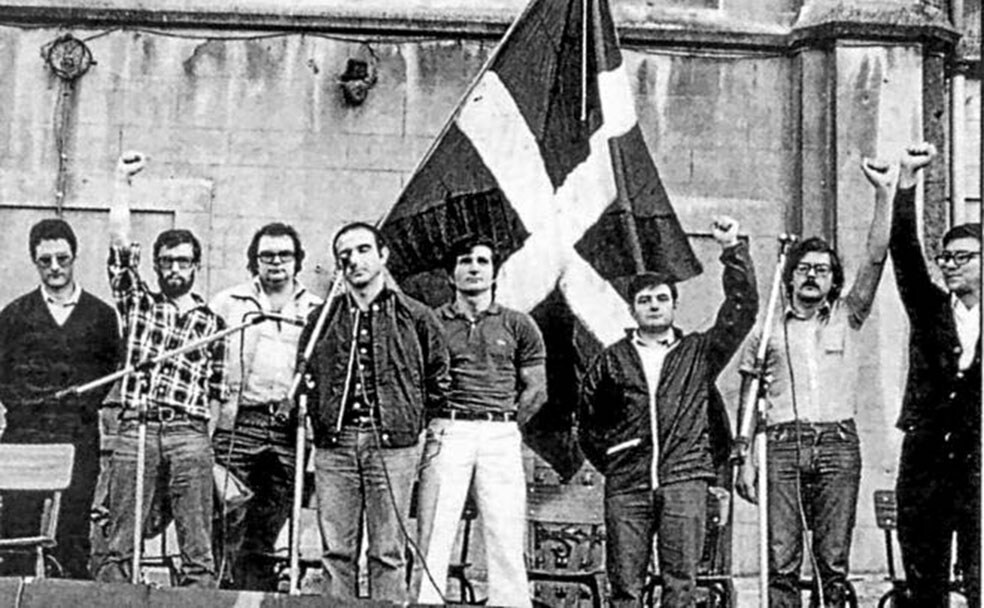 Reivindicación. Los encausados a los que se conmutó la pena lo celebraron como una victoria ante el régimen franquista. /Euskadi, pueblo y nación
