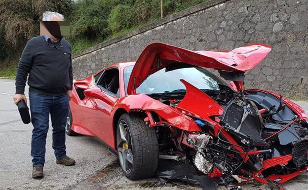 Cohete Suarez Se Estrella Con Un Ferrari Contra Otro Vehiculo En Soto Del Barco El Comercio