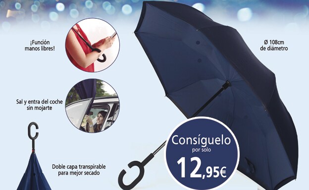 Montón de cavar Lechuguilla Desafía a la lluvia con este paraguas reversible | El Comercio
