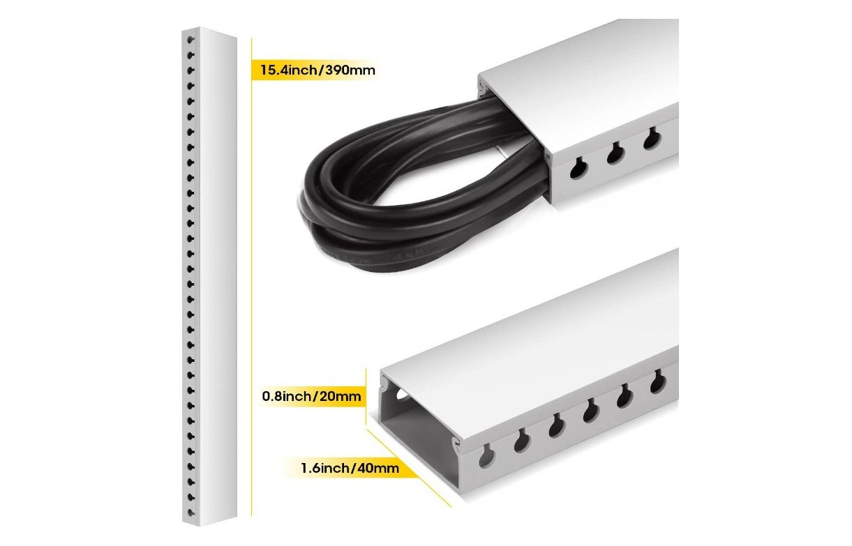 Canaleta Para Cables Autoadhesiva - 12x7 Mm, Negro, PVC, Para Organizar Cables En Paredes Y Zócalos