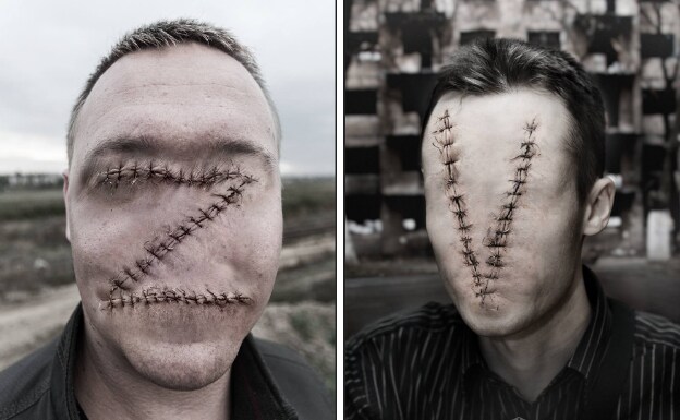 Los rostros de los zombis rusos en Jerson