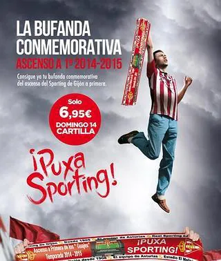 La bufanda del ascenso del Sporting Gijón a Primera El Comercio